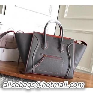 Sophisticated celine grained calfskin phantom luggage 419016 gray/red