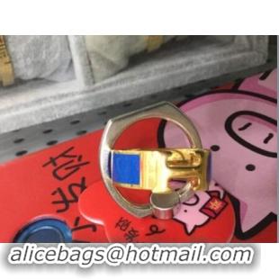 New Fashion Hermes Enamel Clic H Rings HR1256 Dark Blue Gold