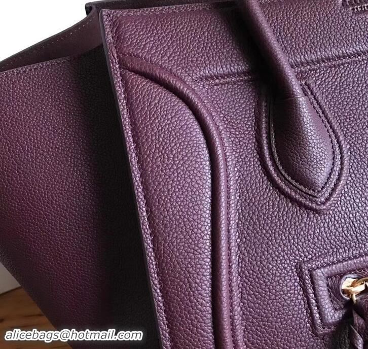 Comfortable celine grained calfskin phantom luggage 419016 burgundy