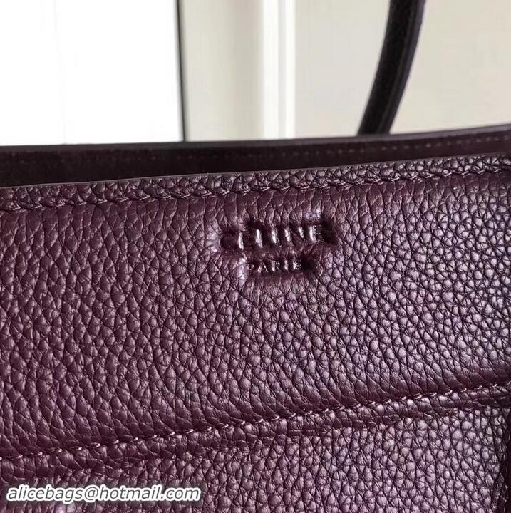 Comfortable celine grained calfskin phantom luggage 419016 burgundy