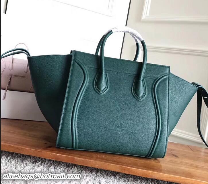 Grade Quality celine grained calfskin phantom luggage 419016 green