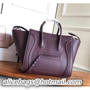 Imitation celine smooth calfskin phantom luggage 419023 burgundy