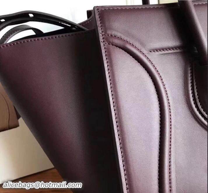 Imitation celine smooth calfskin phantom luggage 419023 burgundy