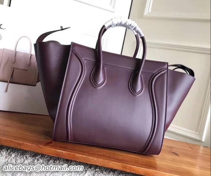 Imitation celine smooth calfskin phantom luggage 419023 burgundy