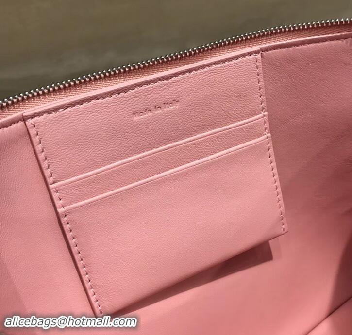 Luxury Celine Clutch Pouch Bag Pink and PVC Transparent Plastic Shopping Bag 419028