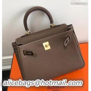 Good Product Hermes Kelly Mini 20 Handbag 420011 Grey 