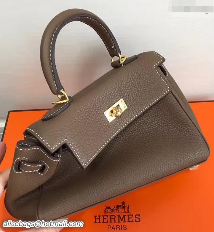 Good Product Hermes Kelly Mini 20 Handbag 420011 Grey 