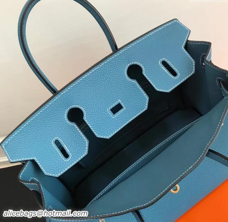 Discount Hermes Birkin 30 Bag In Original Leather 420012 Blue Jean