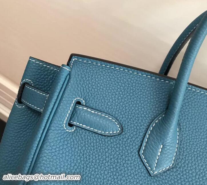 Discount Hermes Birkin 30 Bag In Original Leather 420012 Blue Jean