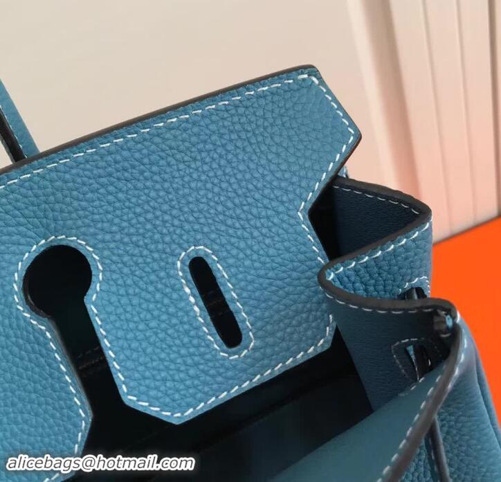 Discount Hermes Birkin 30 Bag In Original Leather 420012 Blue Jean