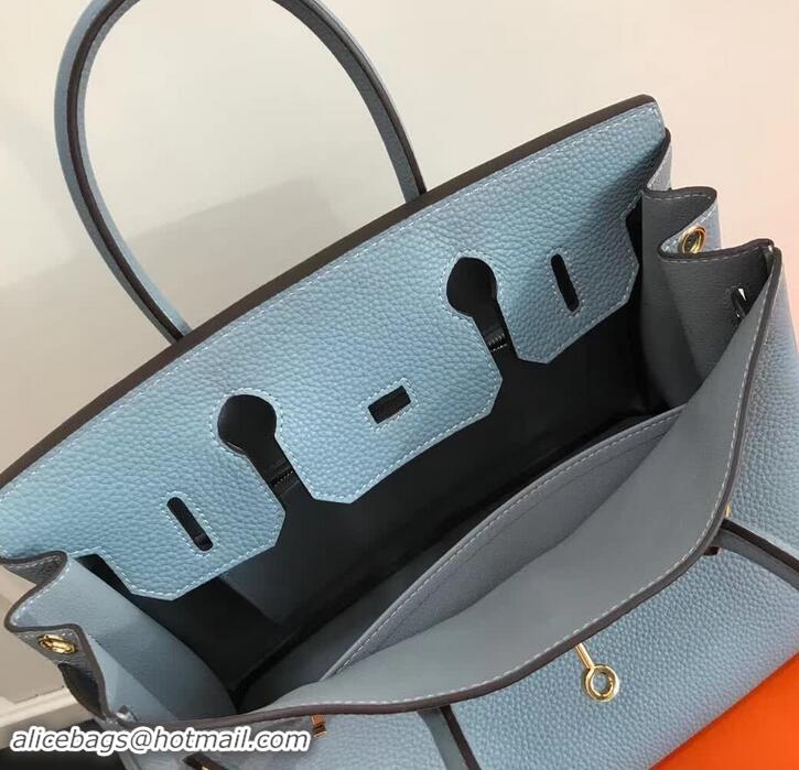 Unique Discount Hermes Birkin 30 Bag In Original Leather 420012 Blue Flax