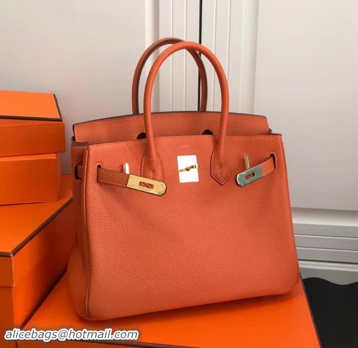 Cheap Price Hermes Birkin 30 Bag In Leather 420014 Orange