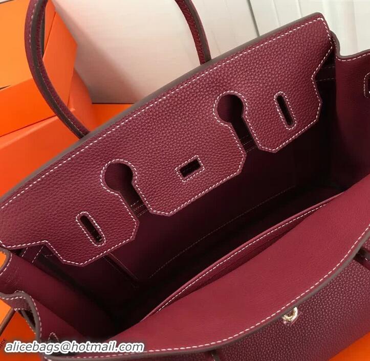 Top Quality Hermes Birkin 30 Bag In Leather 420014 Burgundy