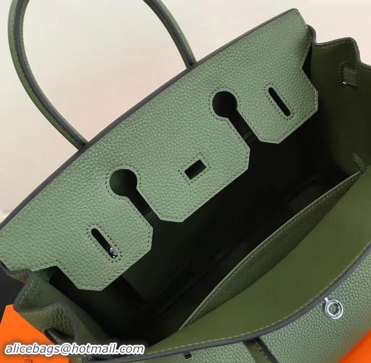 New Design Hermes Birkin 30 Bag In Leather with Gold/Silver Hardware 420015 Army Green