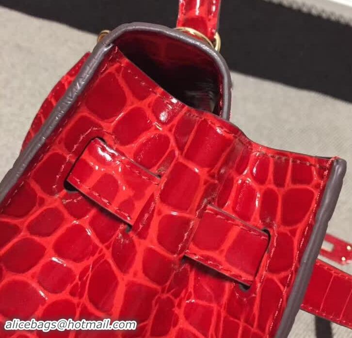 Top Quality Hermes Kelly 28cm in Red Crocodile with Gold Hardware 4200120