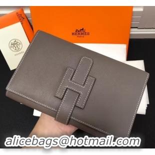  Well Crafted Hermes Bearn Long Wallet Grey 4200125