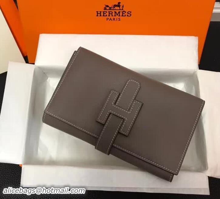  Well Crafted Hermes Bearn Long Wallet Grey 4200125