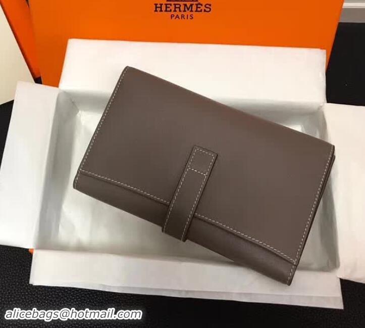  Well Crafted Hermes Bearn Long Wallet Grey 4200125