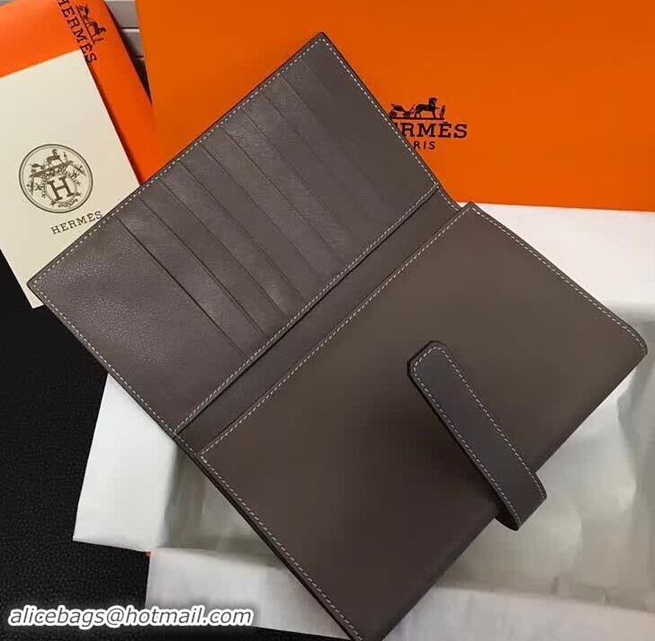  Well Crafted Hermes Bearn Long Wallet Grey 4200125