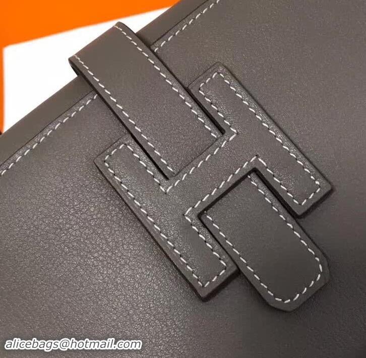  Well Crafted Hermes Bearn Long Wallet Grey 4200125