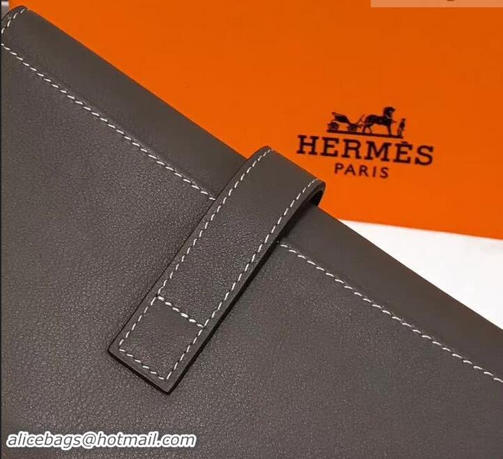  Well Crafted Hermes Bearn Long Wallet Grey 4200125