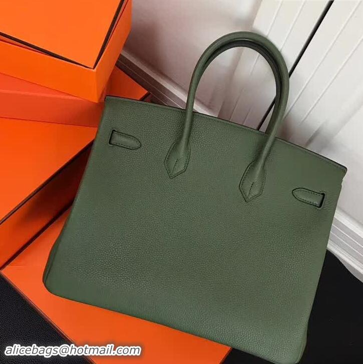 Promotional Hermes Birkin 35 Bag In Leather With Silver Hardware 4200128 Green