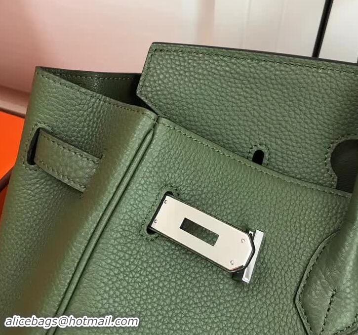 Promotional Hermes Birkin 35 Bag In Leather With Silver Hardware 4200128 Green