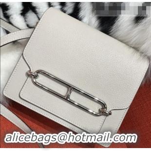 Good Quality Hermes Roulis in Grained Calfskin Leather 420020 White