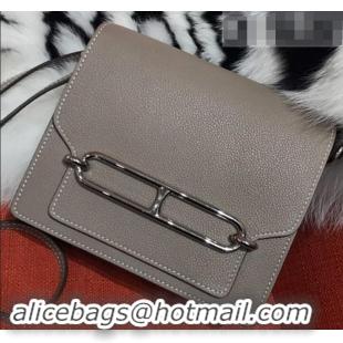 Grade Quality Hermes Roulis in Grained Calfskin Leather 420020 Grey