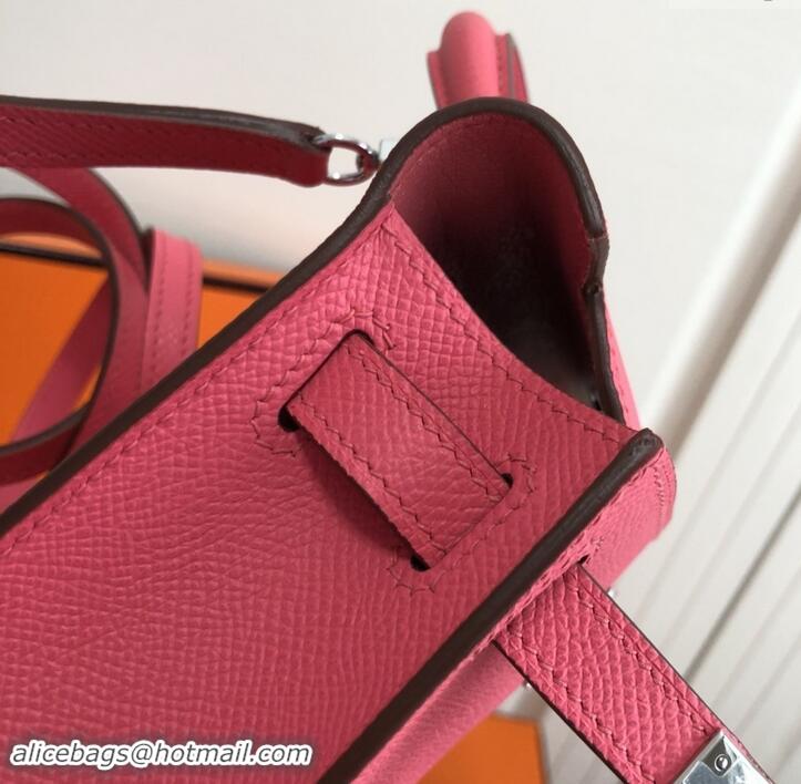 Trendy Design Hermes Mini Kelly 2 Handbag with Silver/Gold Hardware H442102 Pink