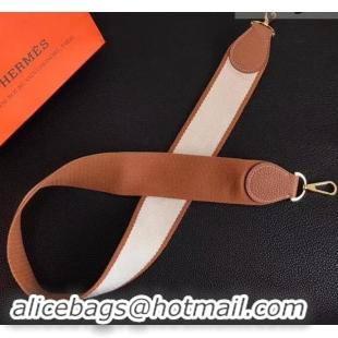 Best Price Hermes Wide Fabric Shoulder Strap H442103 Brown