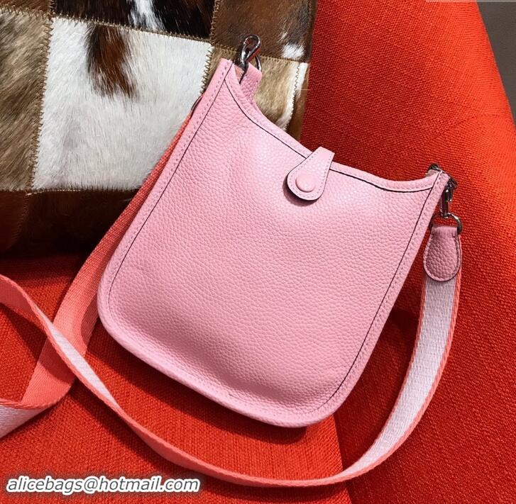 Stylish Hermes Mini Evelyne 18cm in Calfskin H442104 Pink