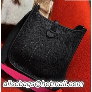 Best Price Hermes Mini Evelyne 18cm in Calfskin H442104 Black