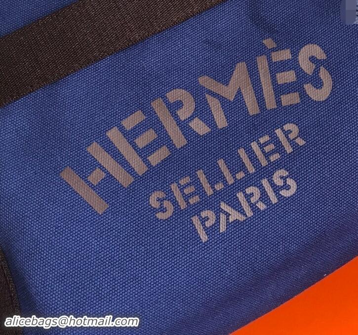 High Quality Hermes Vintage Cavalier Canvas Tote H442108 Navy Blue