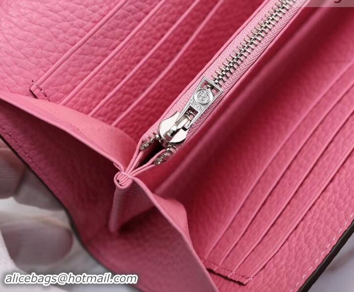 Unique Style Hermes Grained Calf Leather Elan 22 Clutch Bag H442114 Pink