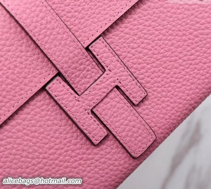 Unique Style Hermes Grained Calf Leather Elan 22 Clutch Bag H442114 Pink