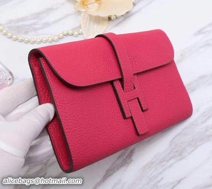 Durable Hermes Grained Calf Leather Elan 22 Clutch Bag H442114 Red