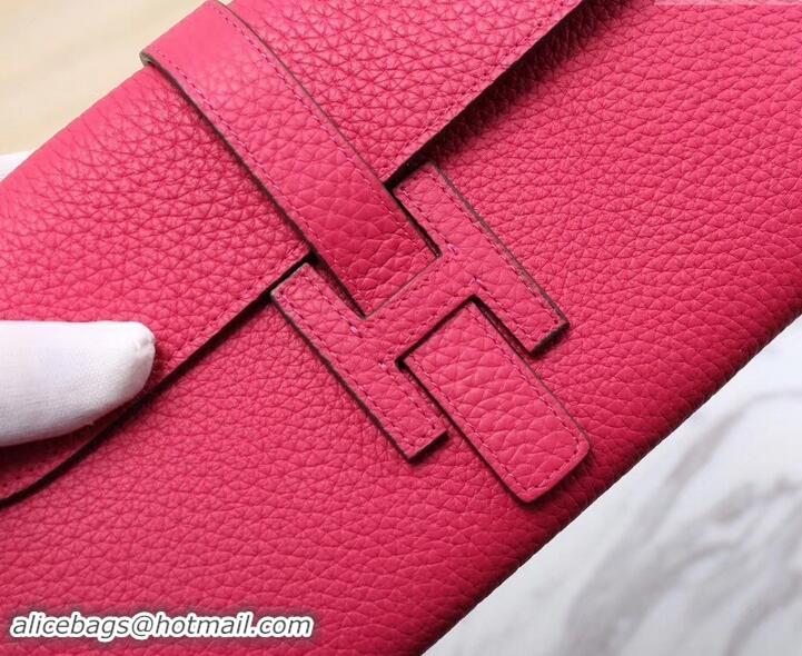 Durable Hermes Grained Calf Leather Elan 22 Clutch Bag H442114 Red