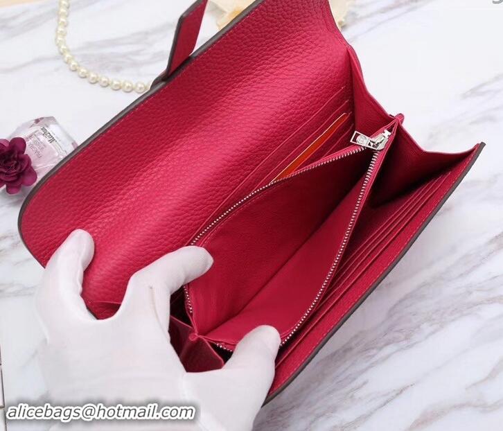 Durable Hermes Grained Calf Leather Elan 22 Clutch Bag H442114 Red