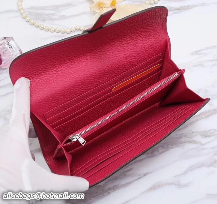 Durable Hermes Grained Calf Leather Elan 22 Clutch Bag H442114 Red