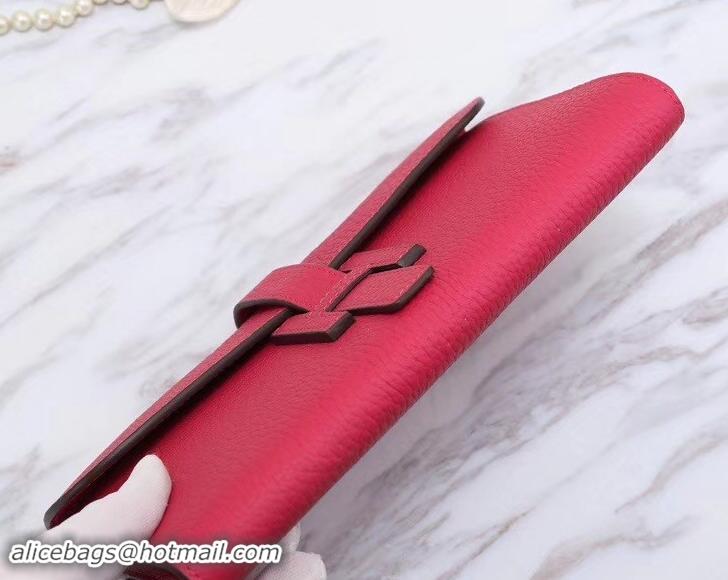 Durable Hermes Grained Calf Leather Elan 22 Clutch Bag H442114 Red