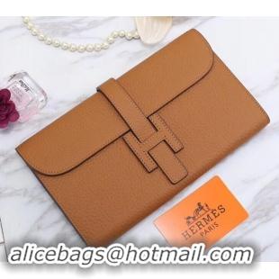 Unique Style Hermes Grained Calf Leather Elan 22 Clutch Bag H442114 Brown