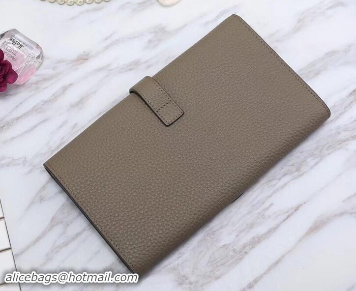 Most Popular Hermes Grained Calf Leather Elan 22 Clutch Bag H442114 Grey