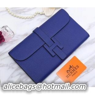 Good Quality Hermes Grained Calf Leather Elan 22 Clutch Bag H442114 Royal Blue