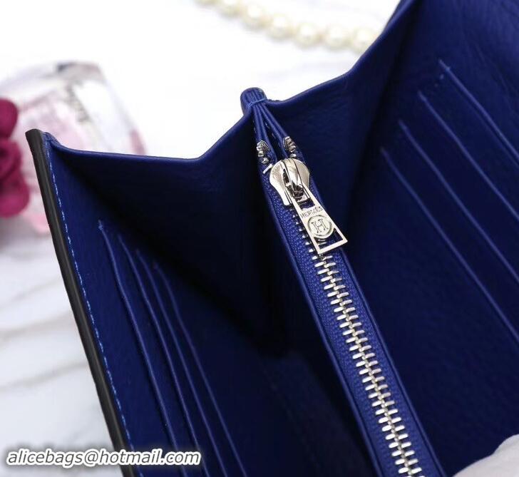 Good Quality Hermes Grained Calf Leather Elan 22 Clutch Bag H442114 Royal Blue