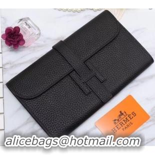 Discount Hermes Grained Calf Leather Elan 22 Clutch Bag H442114 Black