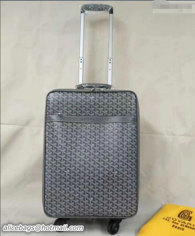 Well Crafted Goyard Rolling Trolley Travel Luggage Bag GL020 Dark Grey