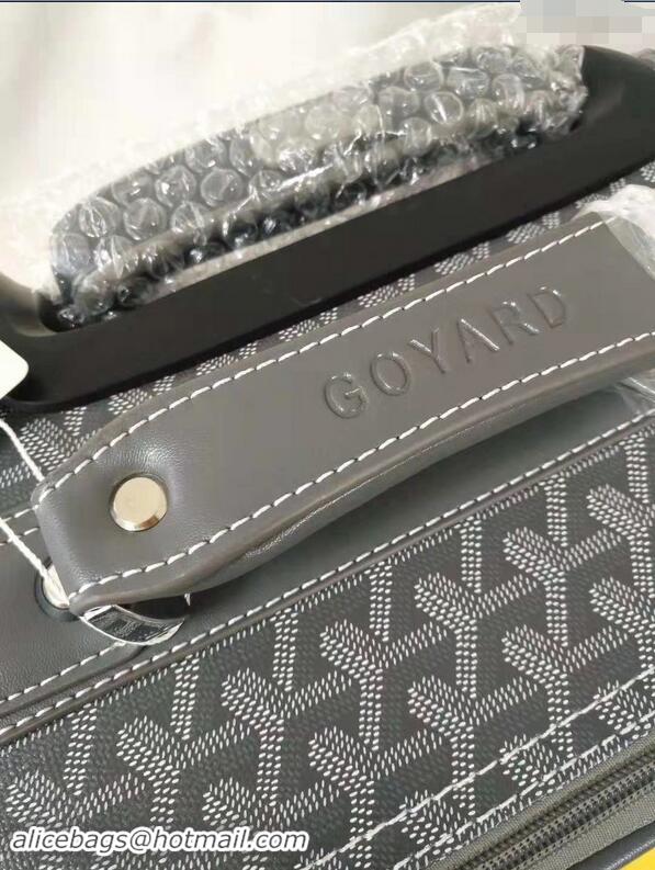 Well Crafted Goyard Rolling Trolley Travel Luggage Bag GL020 Dark Grey