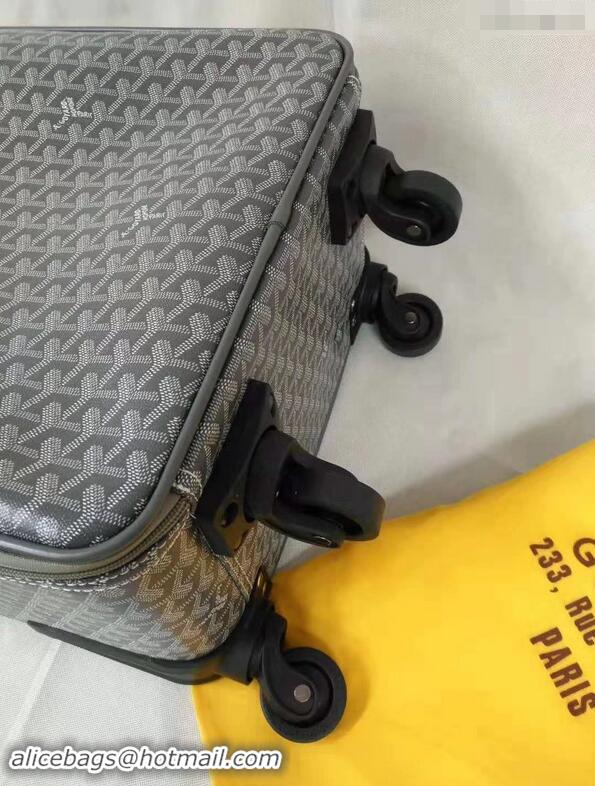 Well Crafted Goyard Rolling Trolley Travel Luggage Bag GL020 Dark Grey