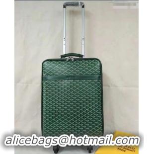 Buy Luxury Goyard Rolling Trolley Travel Luggage Bag GL020 Green